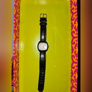 New Battery. Women Multi-colored Dial Watch. Stainless Steel Back. Metal Bezel.